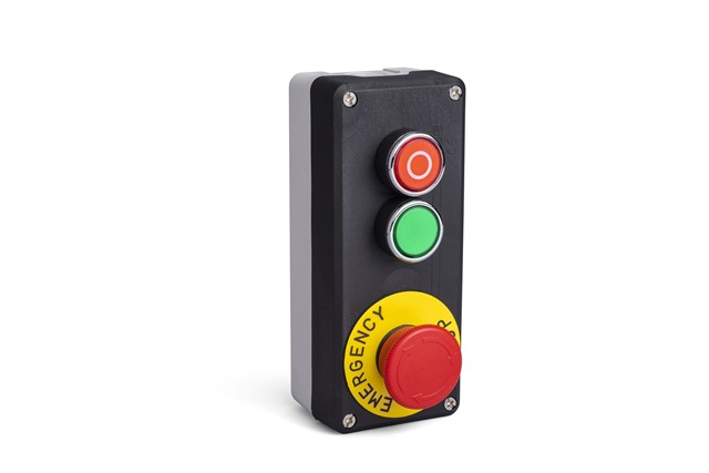 P Series Plastic 4 Holes BDE + BDDK + BDDY + BET60P + C3BK (NO) + 2*C4BK (NC) Black-Grey Control Box